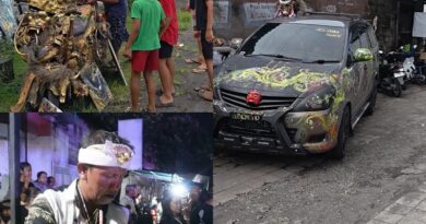 Getarkan Malam Pengerupukan, Aboetd Art Gelar Aksi Live Painting di Desa Adat Mas